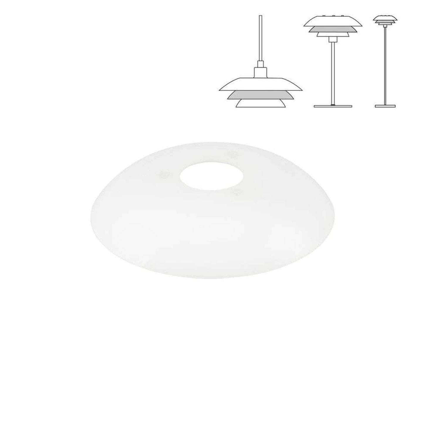 Dyberg Larsen Replacement Glass For DL31 Middle Screen White