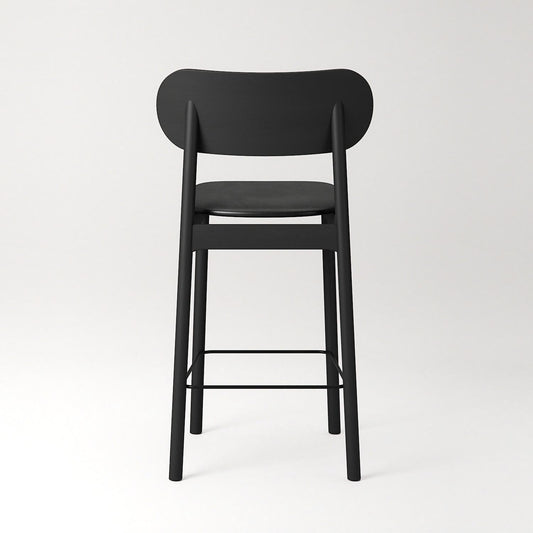 Decotique Elephant Bar Stool Black/ Black Leather