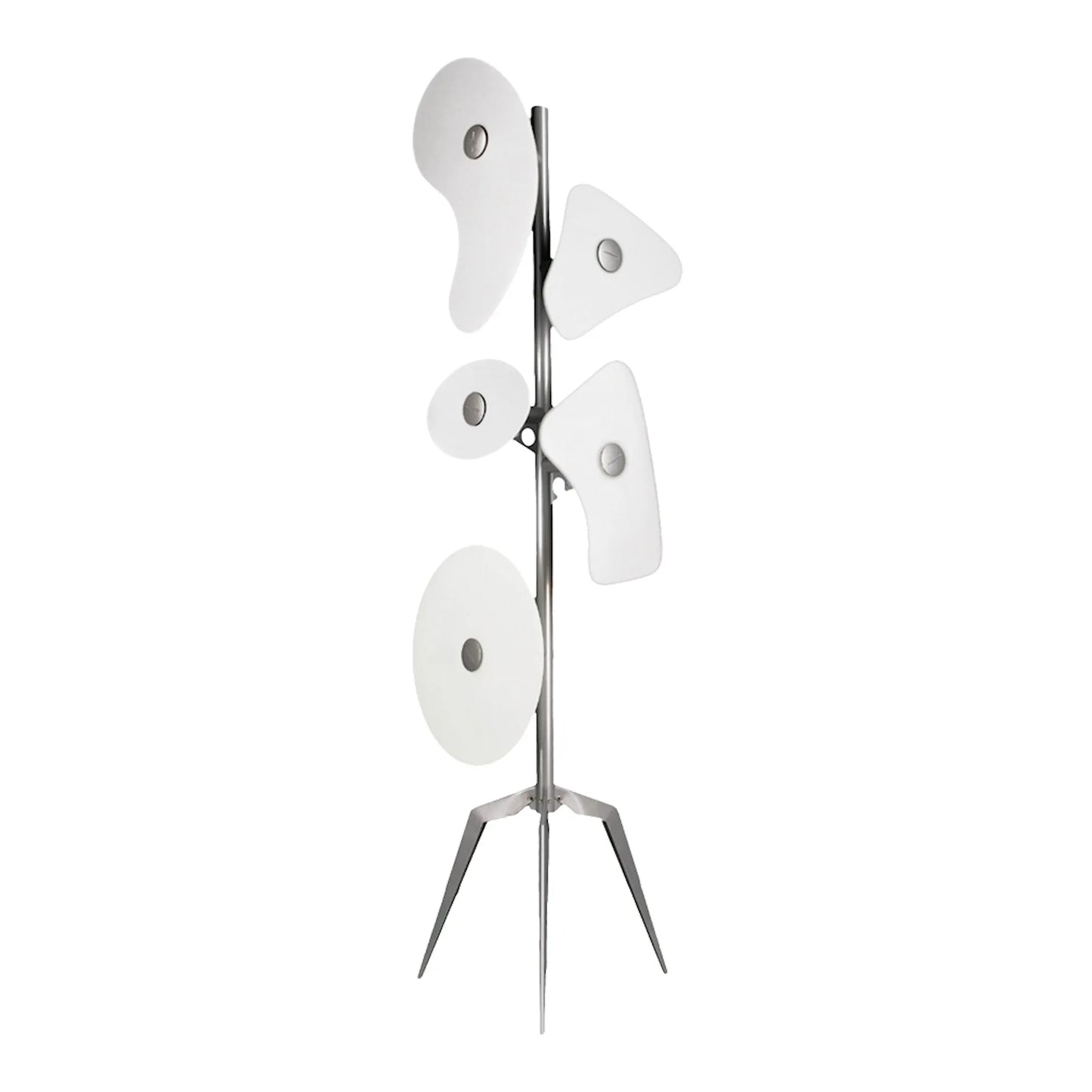 ORBITAL - Screen printed glass floor lamp with tripod