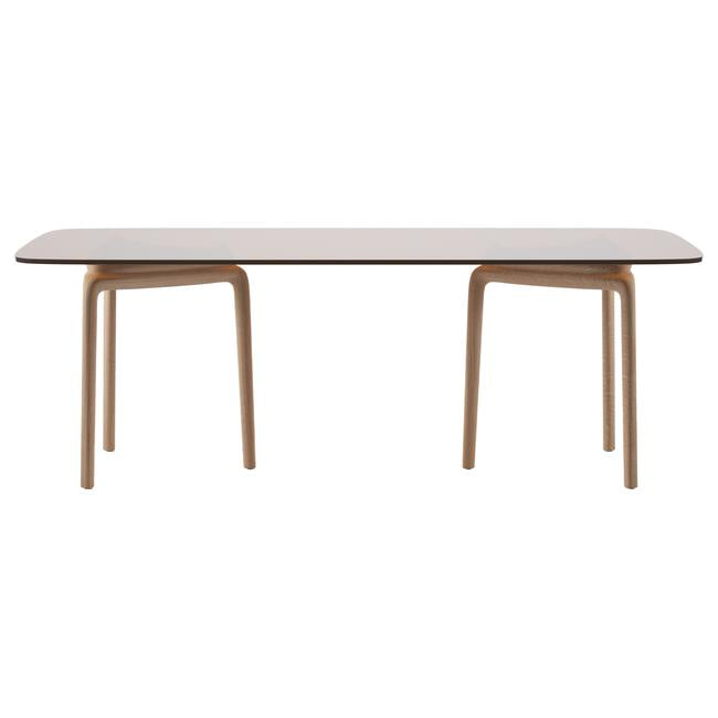 PASCAL RECTANGULAR - Rectangular glass dining table (Table Top - transparent glass)