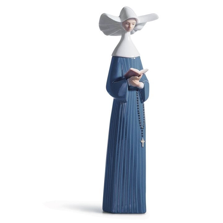 Prayerful Moment Nun Figurine by Lladró
