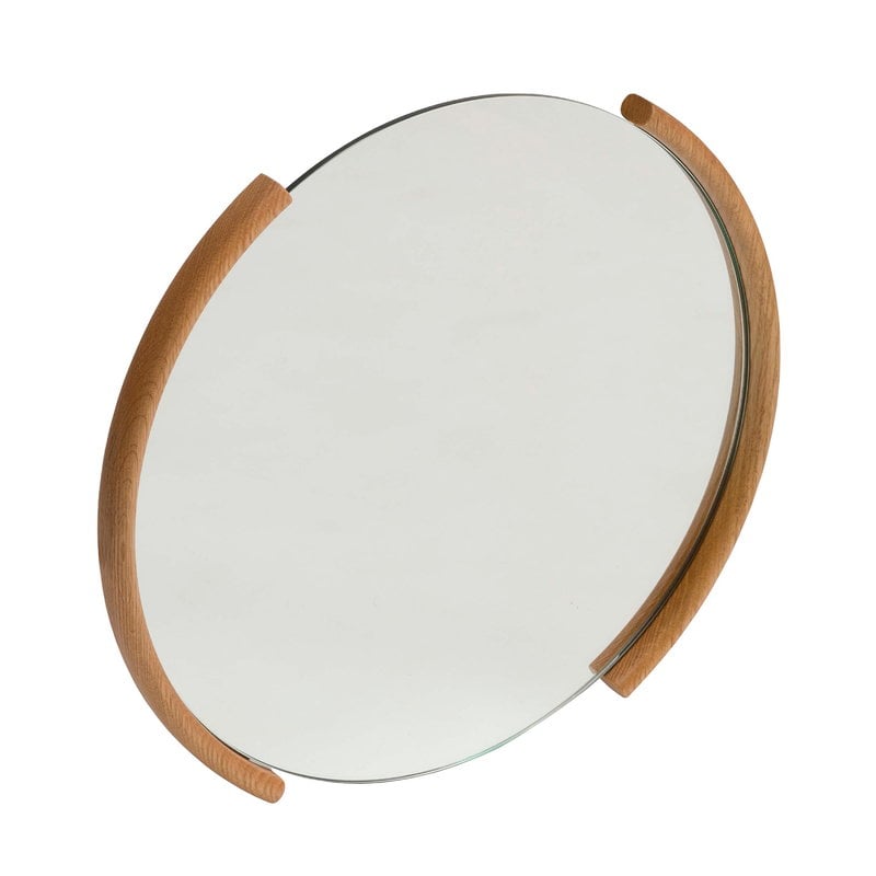 Split mirror by Ariake #small, oak #