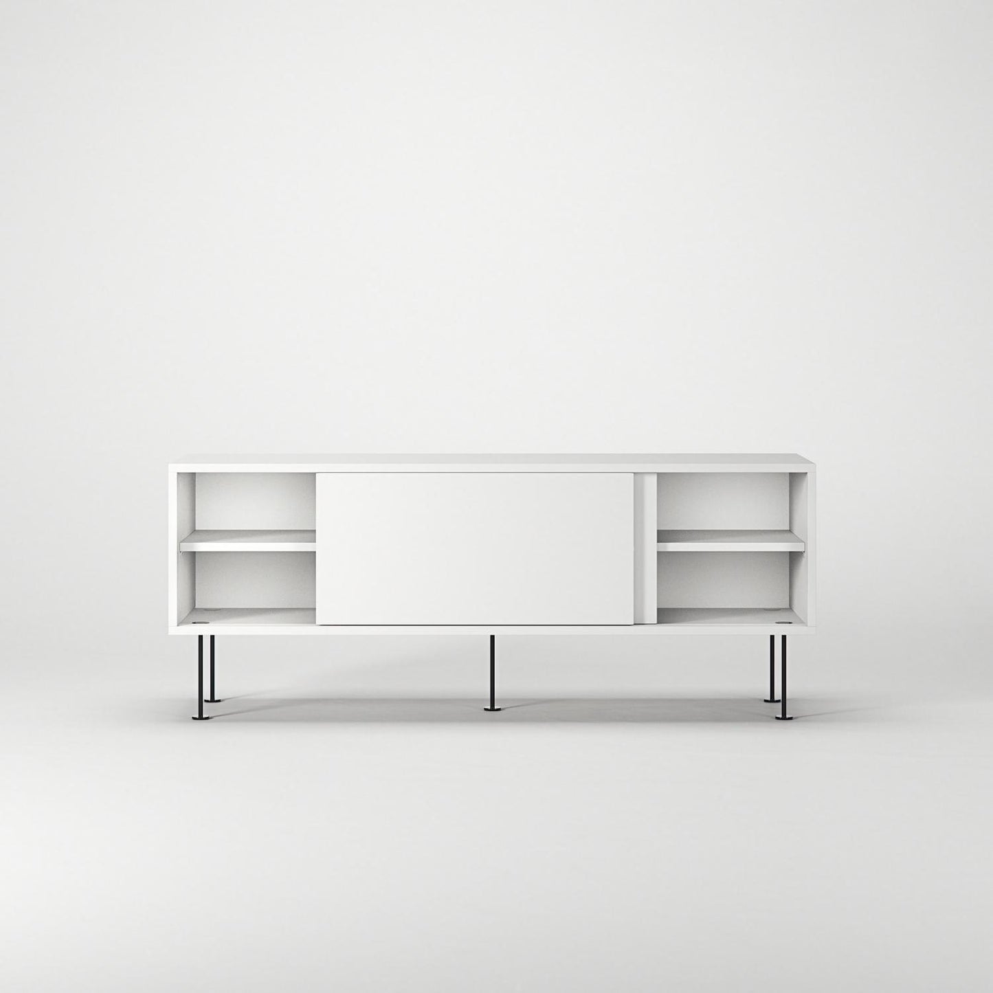 Decotique Vogue TV Bench With Legs 136 White/ Black