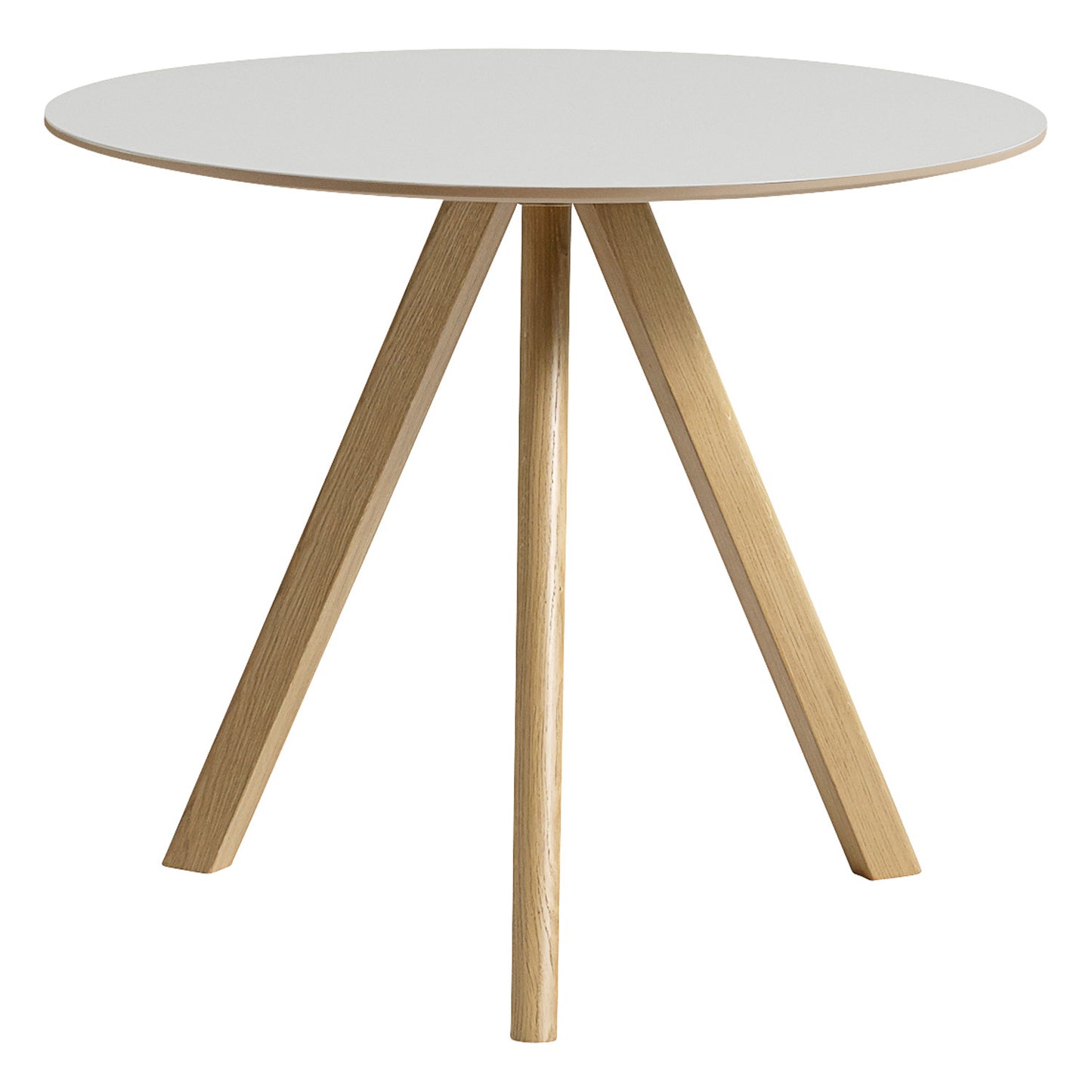 CPH20 2.0 table, 90 cm, lacquered oak - off-white linoleum