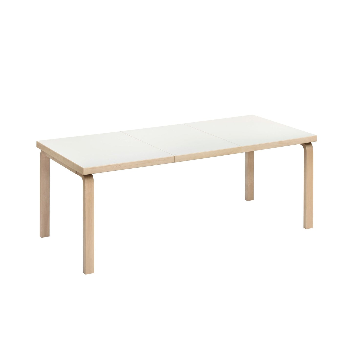 Artek Aalto Table 97, extendable — birch/white laminate
