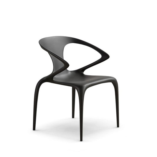 AVA Bridge Mat Dining Armchair by Roche Bobois #Laquer | Charbon