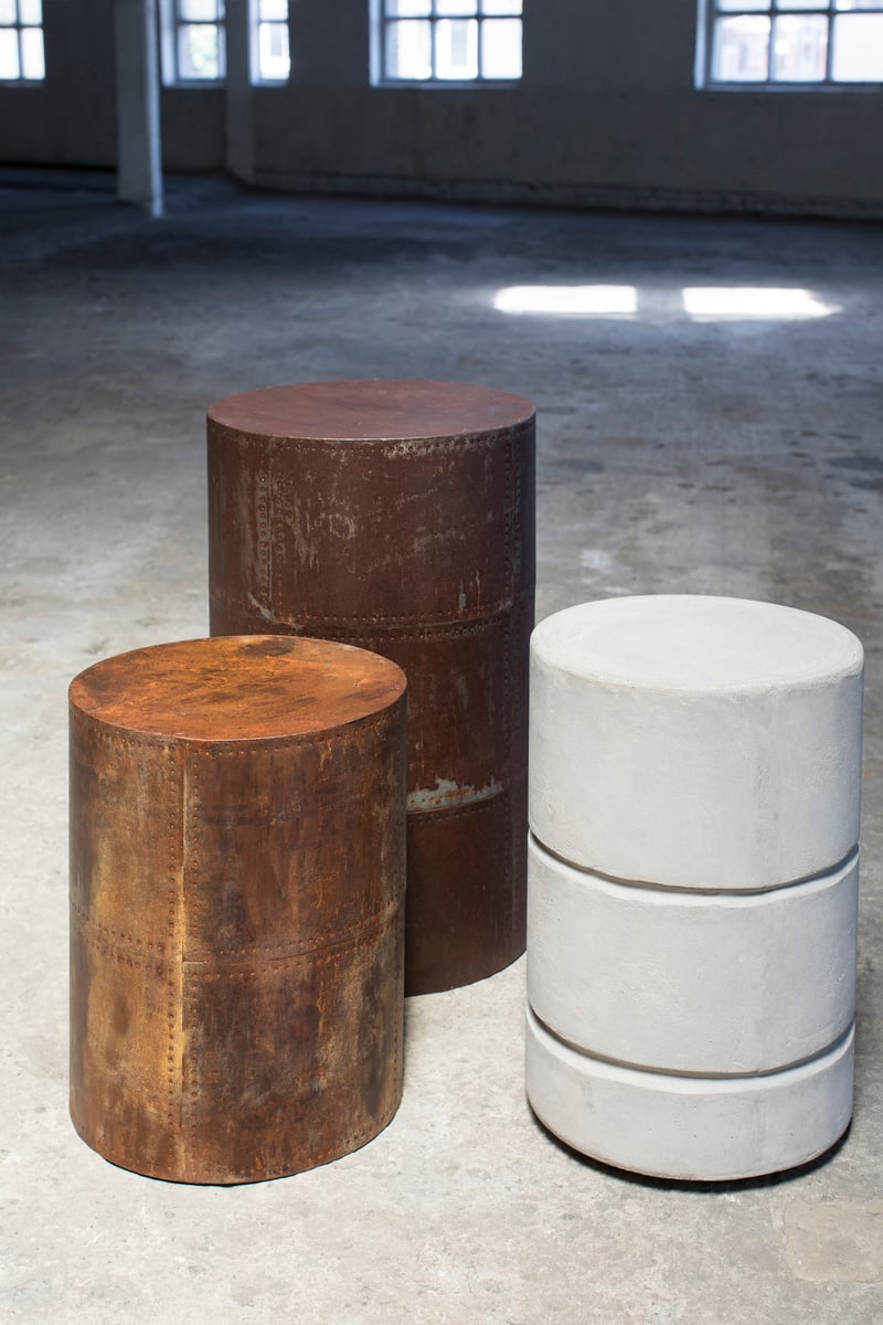 Pawn stool, 45,5 cm, concrete