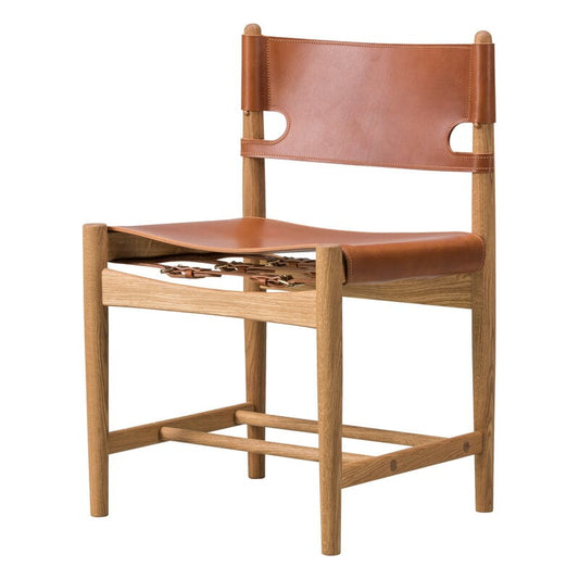 The Spanish Dining Chair by Fredericia #cognac leather - oiled oak #