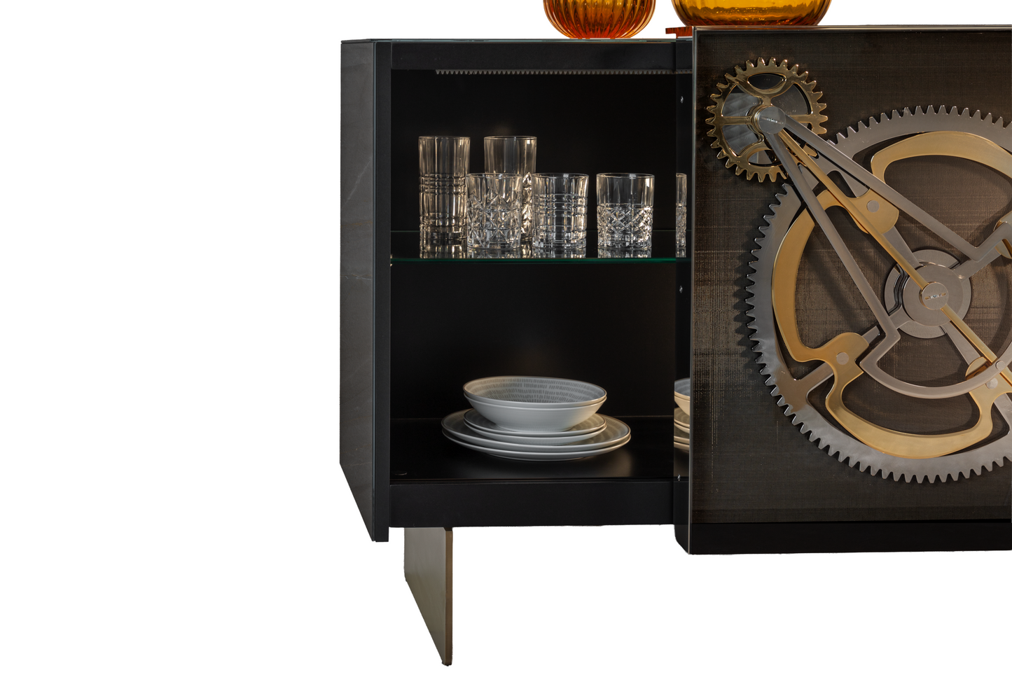 BIG BEN 72 - Tempered glass living room table with Lazy