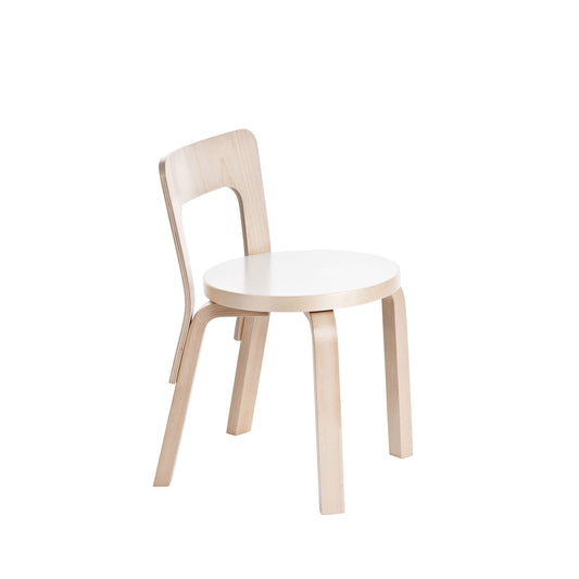 Artek Children's Chair N65 — birch/white laminate
