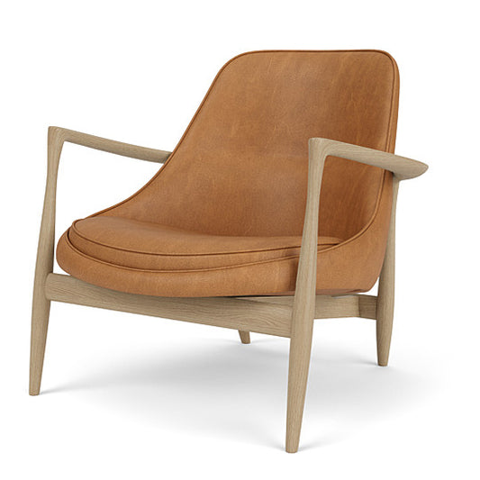 Elizabeth Lounge Chair by Audo Copenhagen #Natural Oak/Leather | Dunes | Cognac (21000)