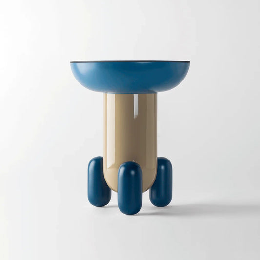 Round glass-fibre side table EXPLORER 1 by Bd Barcelona Design #Multicolor Beige - V2