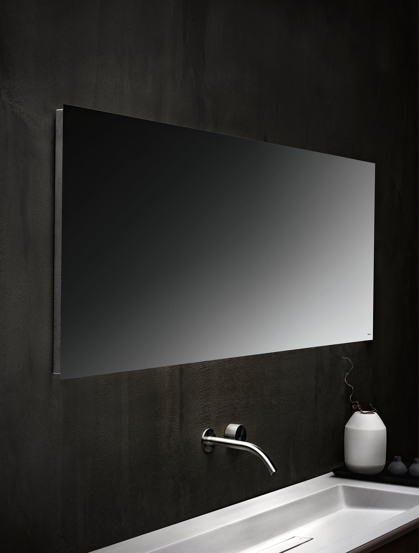 LED Mirror - Straight Edges with Frontal LED Lighting by Falper