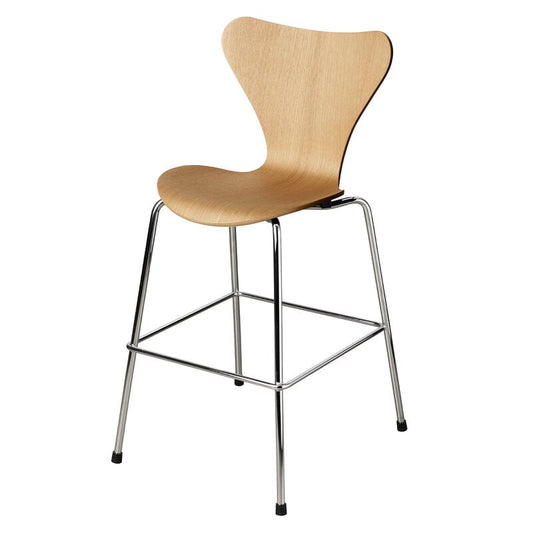 Series 7 Junior chair by Fritz Hansen #oak - chrome #