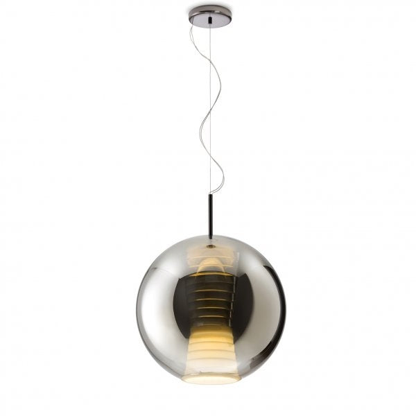 Large Pendant Lamp Beluga Royal D57 by Fabbian #White/ Chrome