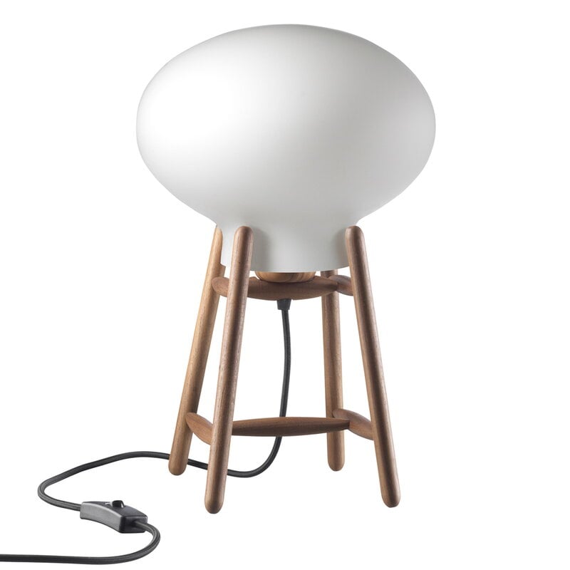 U4 Hiti table lamp by FDB Møbler #walnut - opal glass #
