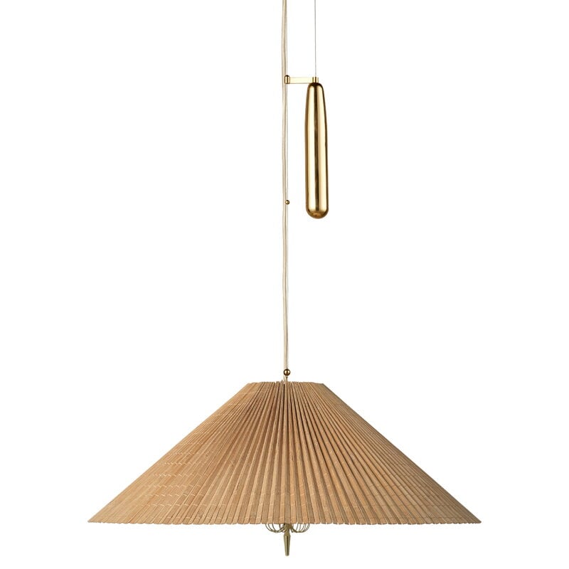 Tynell A1972 pendant by GUBI #60 cm, brass - bamboo #