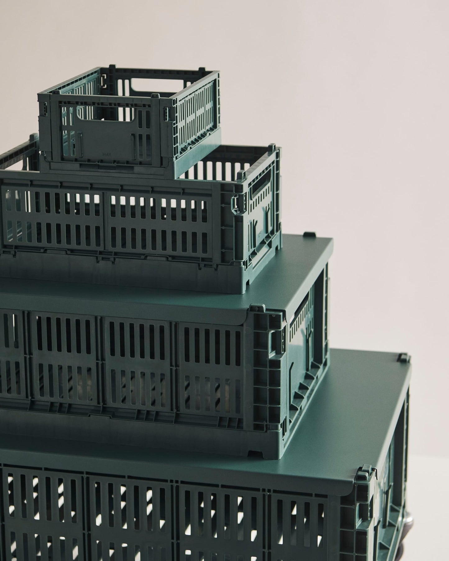 Colour Crate, M, recycled plastic, dark green