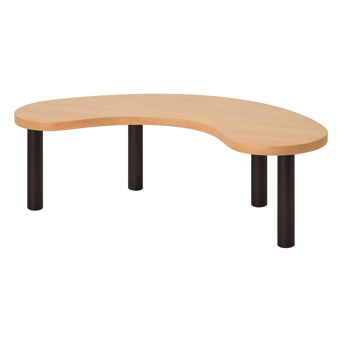 Worm coffee table, large, beech - brown