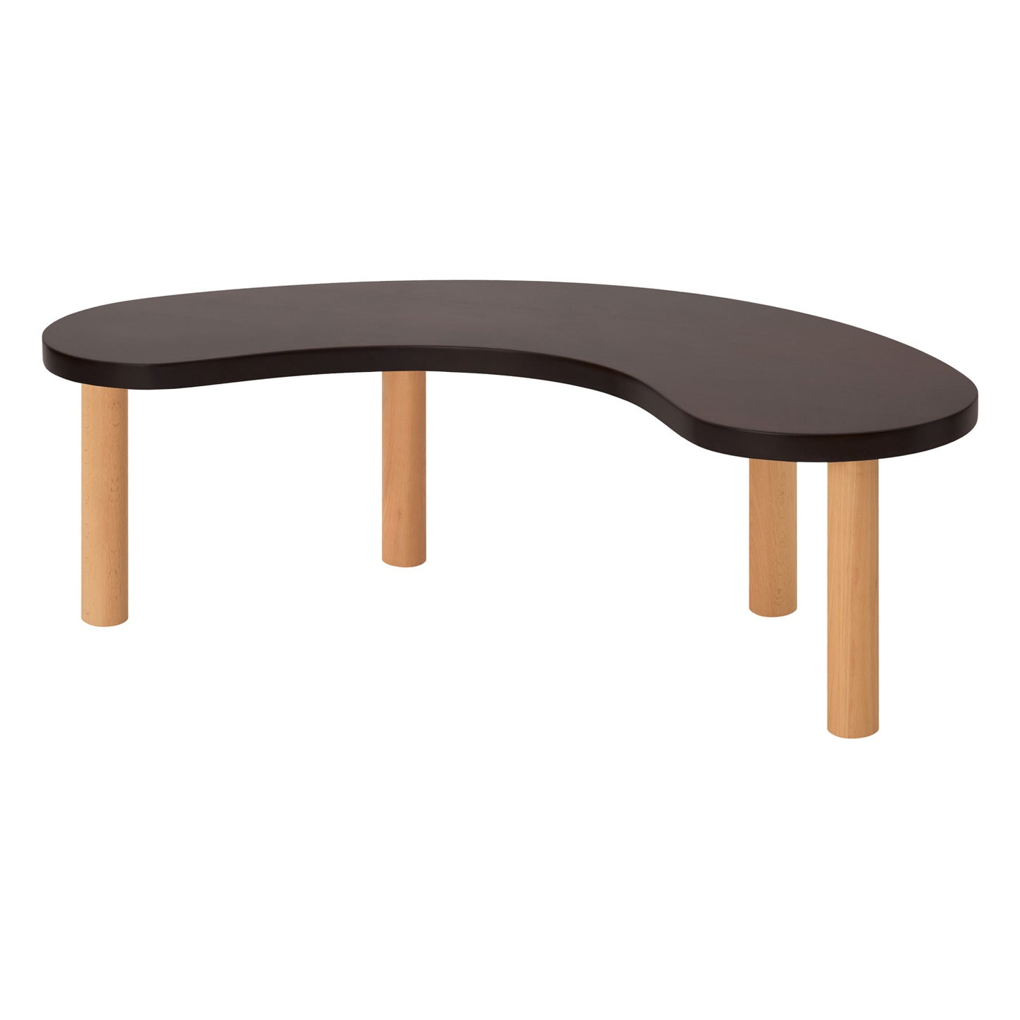 Worm coffee table, large, brown - beech