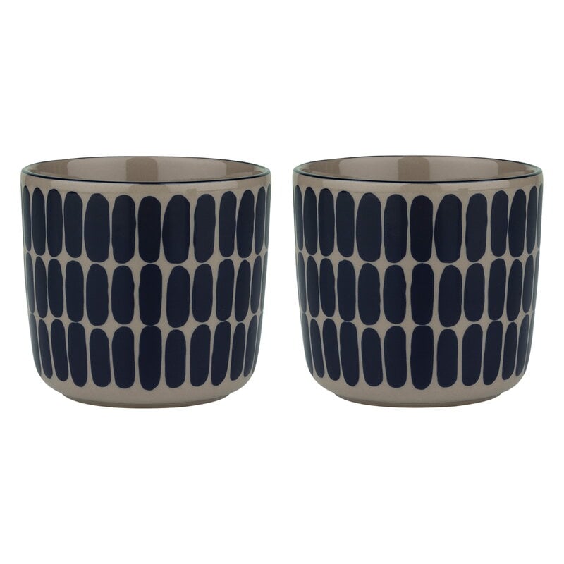 Oiva - Alku coffee cup w/o handle by Marimekko #2 pcs, terra - dark blue #