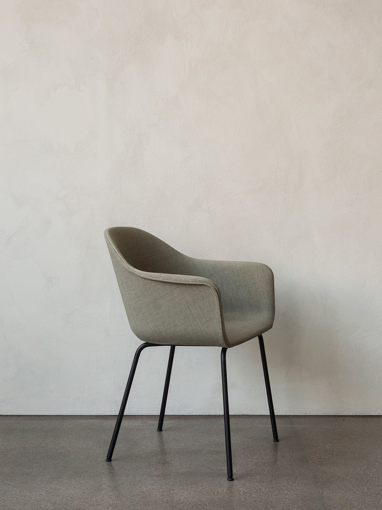 Harbour Dining Chair, Steel Base, Fully Upholstered