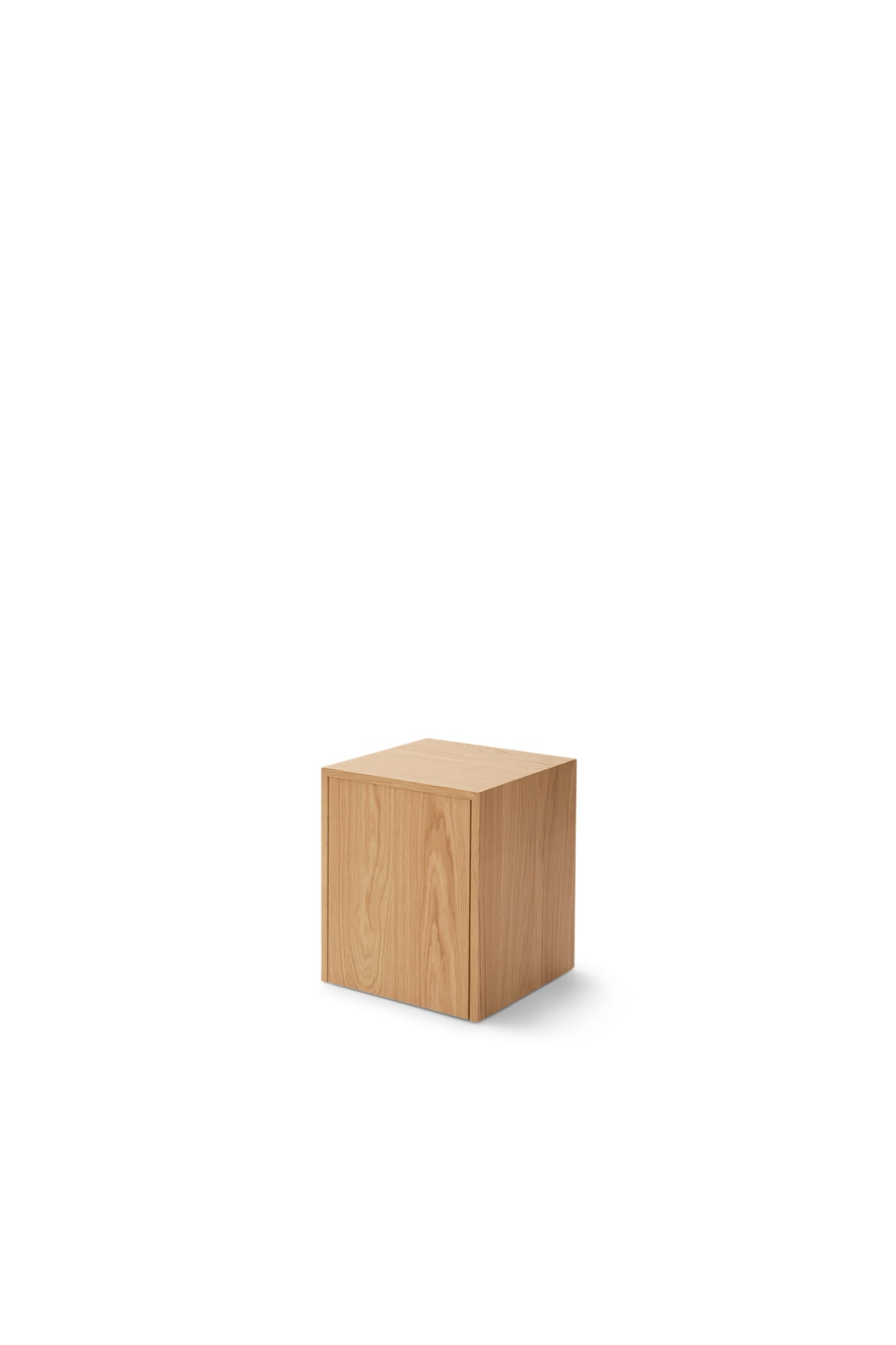 Mass side table with drawer, oak
