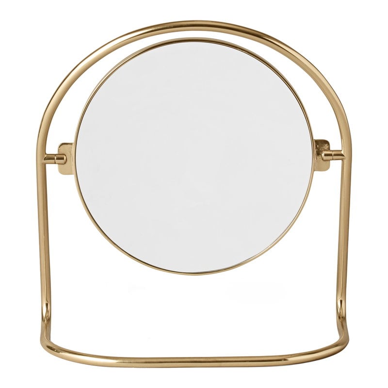 Nimbus table mirror by Audo Copenhagen #polished brass #