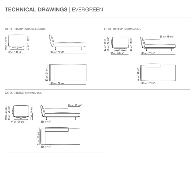 EVERGREEN Chaise Longue
