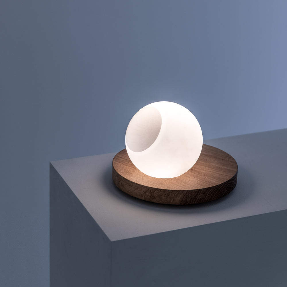 PIGRECO - LED wood and glass table lamp