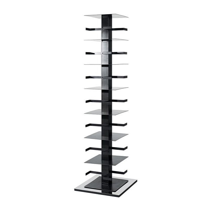 Ptolomeo x4 - Open swivel stainless steel bookcase
