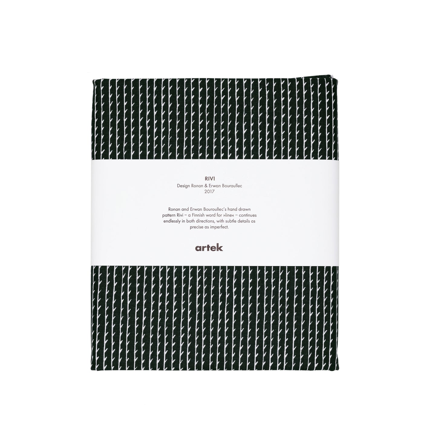 Artek Rivi Fabric, acrylic coated cotton — black/white