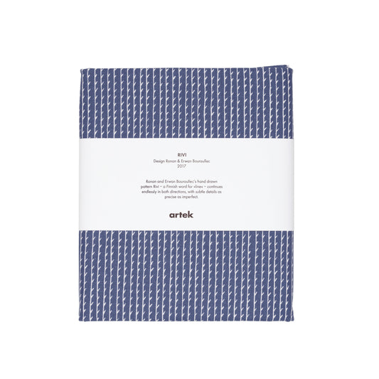 Artek Rivi Fabric, acrylic coated cotton — blue/white