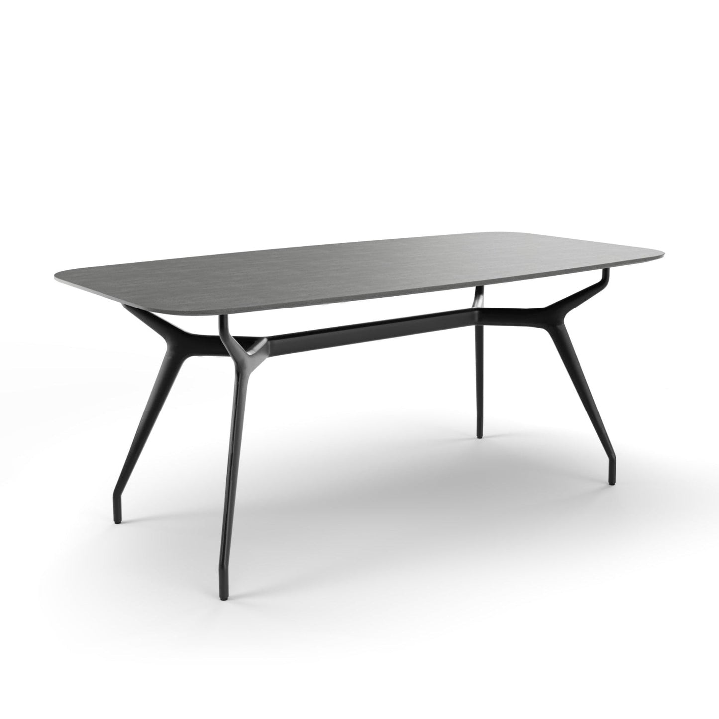 ARKOS SHAPED 02 - Rectangular dining table (Top Finishes - NET GLASS | NENE)