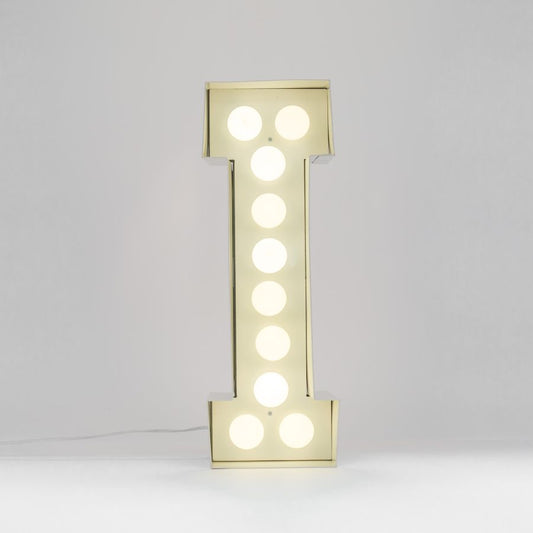 Metal Indoor Floor Lamp Vegaz Alphabet "I" by Seletti