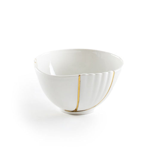 Porcelain and gold plated Bowl Kintsugi by Seletti #No.3