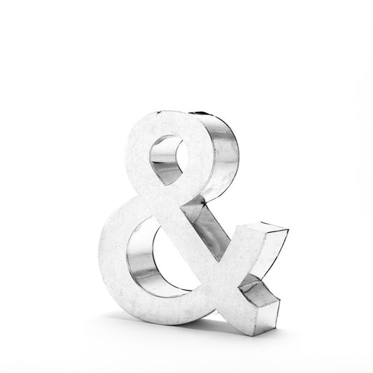Aluminum Decorative Object Metalvetica Letter "&" by Seletti