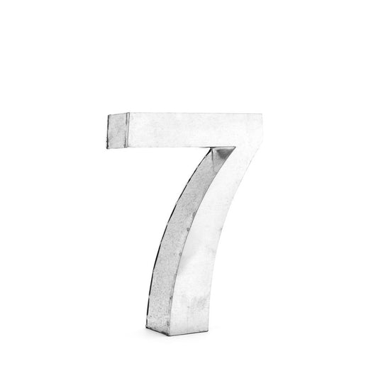 Aluminum Decorative Object Metalvetica Letter "7" by Seletti