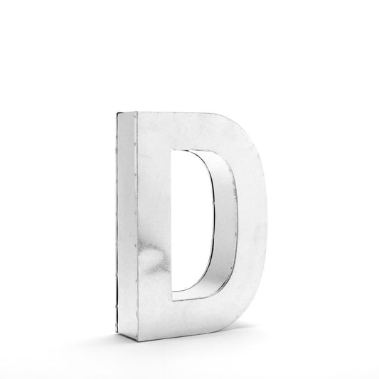 Aluminum Decorative Object Metalvetica Letter "D" by Seletti