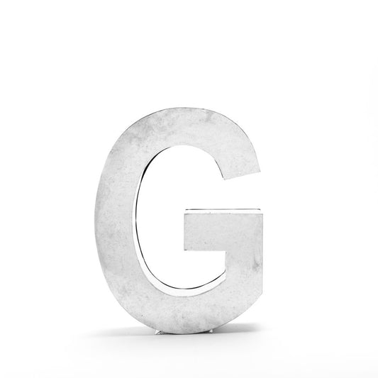 Aluminum Decorative Object Metalvetica Letter "G" by Seletti