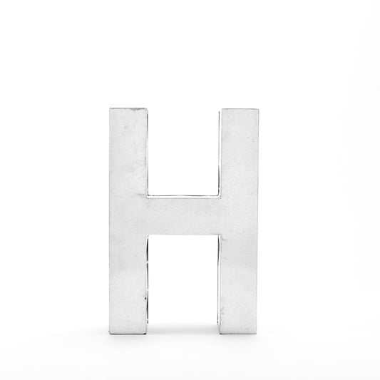 Aluminum Decorative Object Metalvetica Letter "H" by Seletti