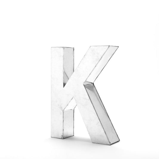 Aluminum Decorative Object Metalvetica Letter "K" by Seletti