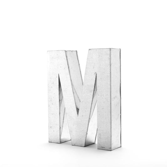 Aluminum Decorative Object Metalvetica Letter "M" by Seletti