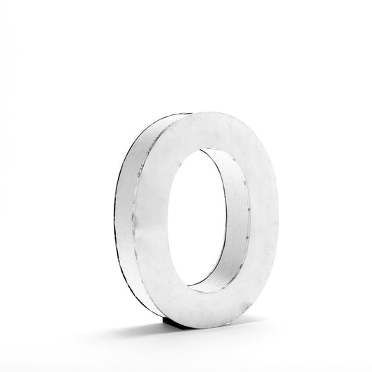 Aluminum Decorative Object Metalvetica Letter "O" by Seletti