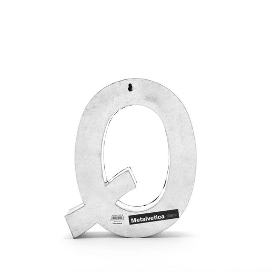 Aluminum Decorative Object Metalvetica Letter "Q" by Seletti