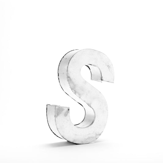 Aluminum Decorative Object Metalvetica Letter "S" by Seletti