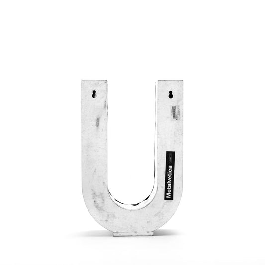 Aluminum Decorative Object Metalvetica Letter "U" by Seletti