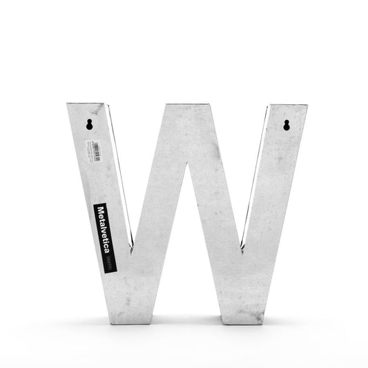 Aluminum Decorative Object Metalvetica Letter "W" by Seletti