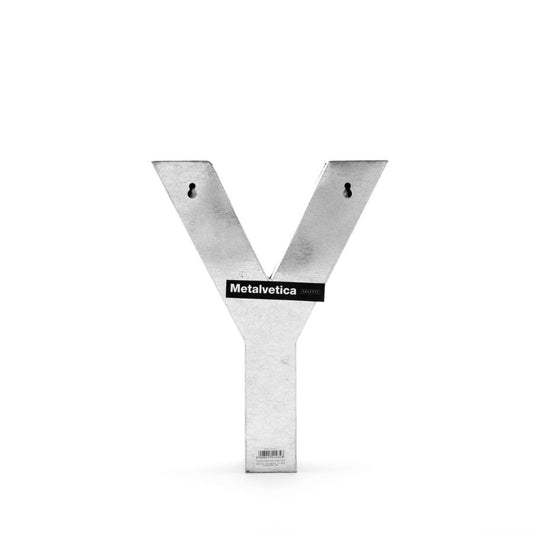 Aluminum Decorative Object Metalvetica Letter "Y" by Seletti
