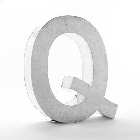 Iron Decorative Object Metalvetica 100 Typeface "Q" by Seletti